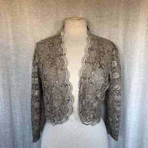 R&M Richards Sequined Lace Bolero